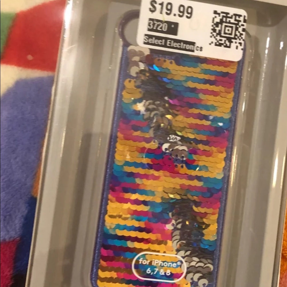 Hey day rainbow sequined case . Rainbow